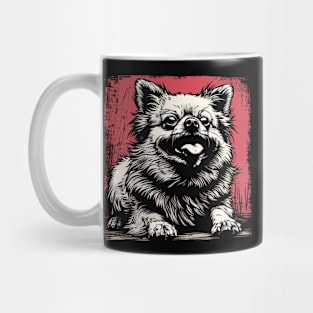 Retro Art Pomeranian Dog Lover Mug